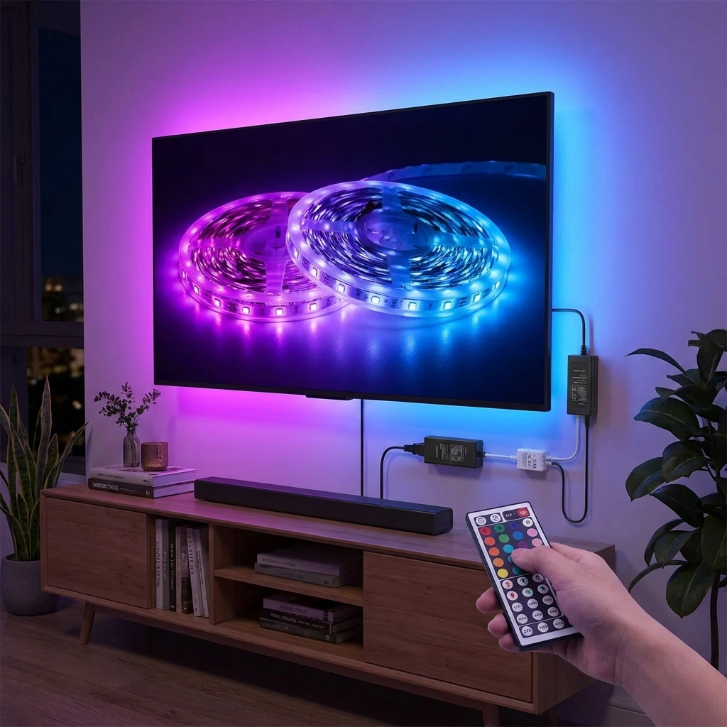 32ft Color-Changing LED Strip Lights lifestyle