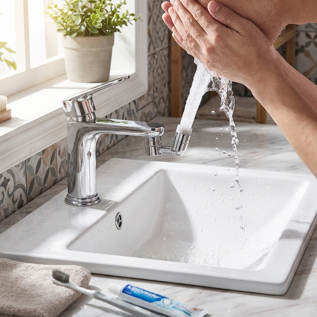 1080 Rotating Universal Faucet Extender lifestyle