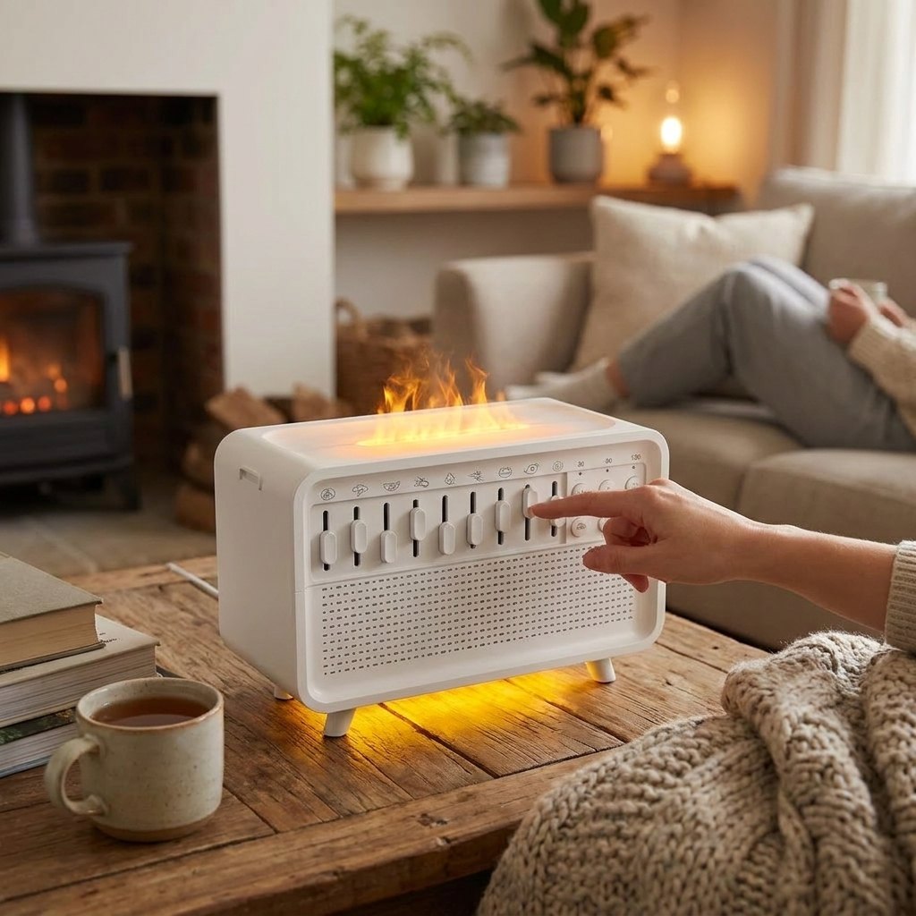White Noise Machine Humidifier Night Light lifestyle