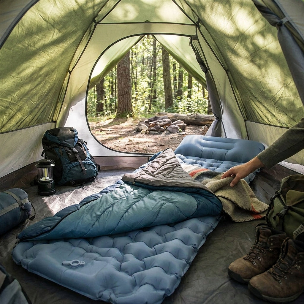 Ultralight Compact Inflatable Sleeping Pad lifestyle