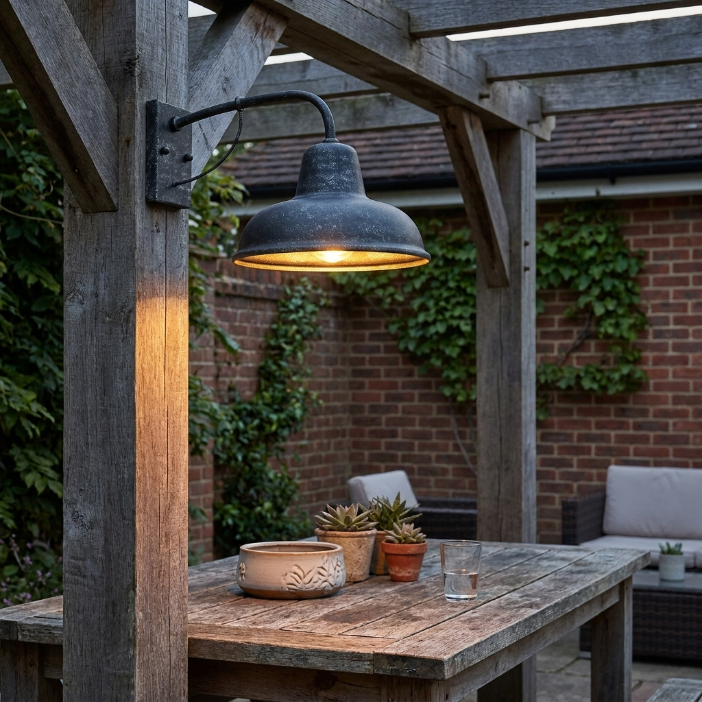 Antique Vintage Barn Light lifestyle