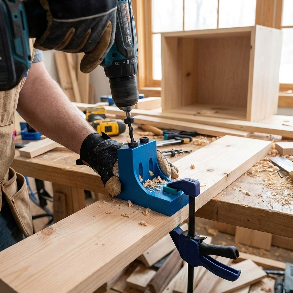 Woodworking Angle Drill Guide Tool lifestyle