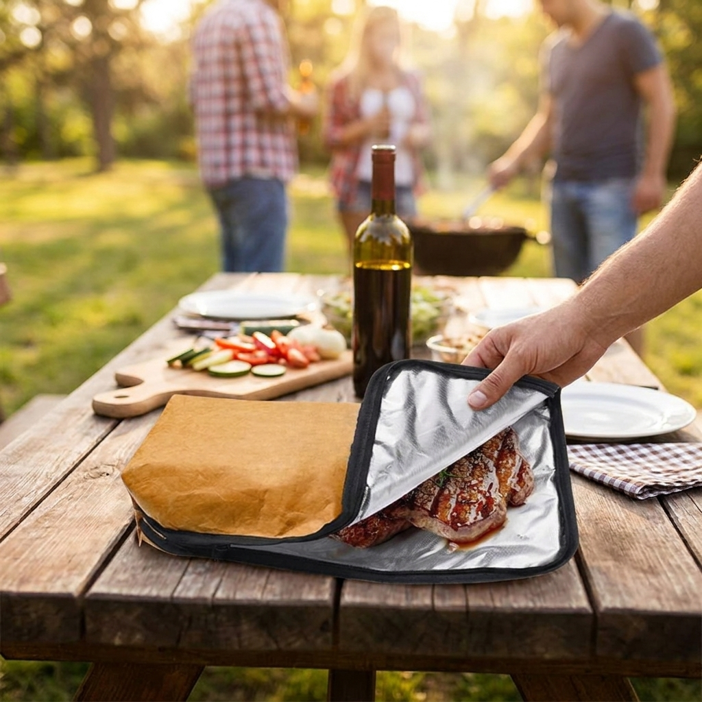 Insulated BBQ Meat Resting Blanket Bag lifestyle