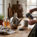 Elegant Stainless Steel Teapot lifestyle