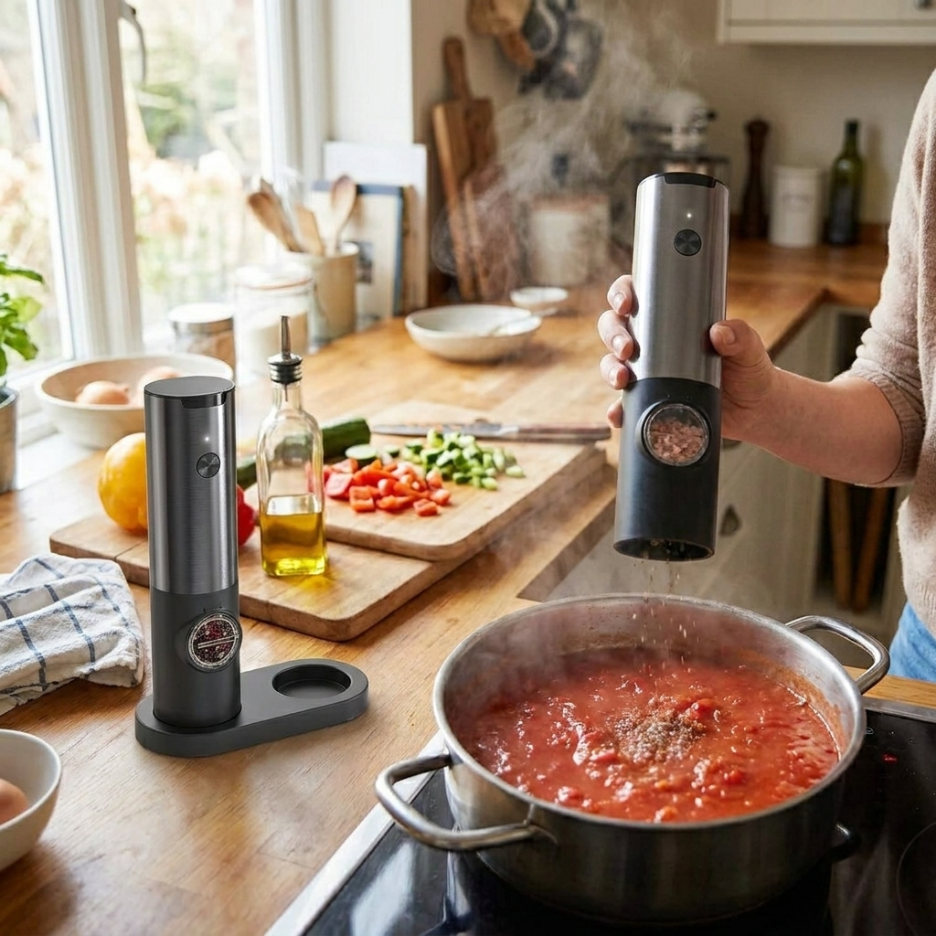 Electric Salt & Pepper Mill Set lifestyle