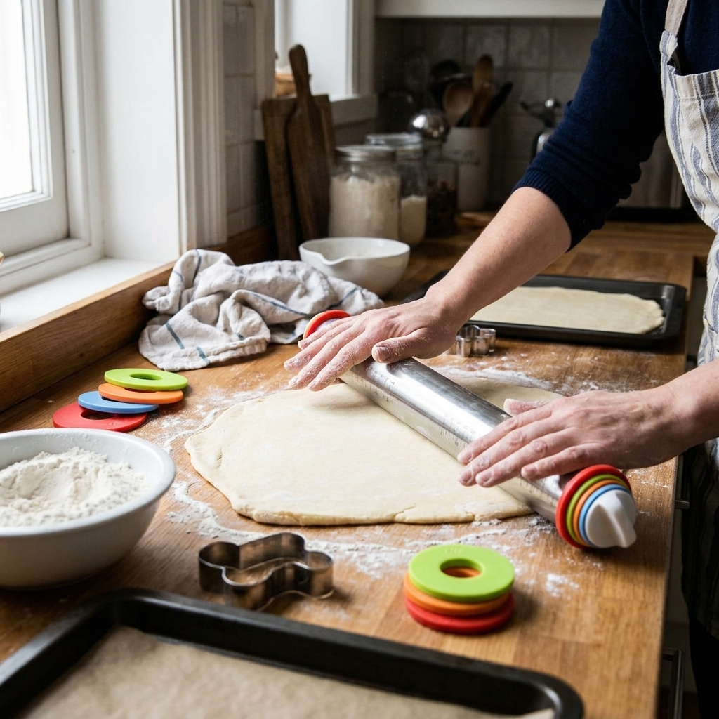 Adjustable Rolling Pin with Rings lifestyle
