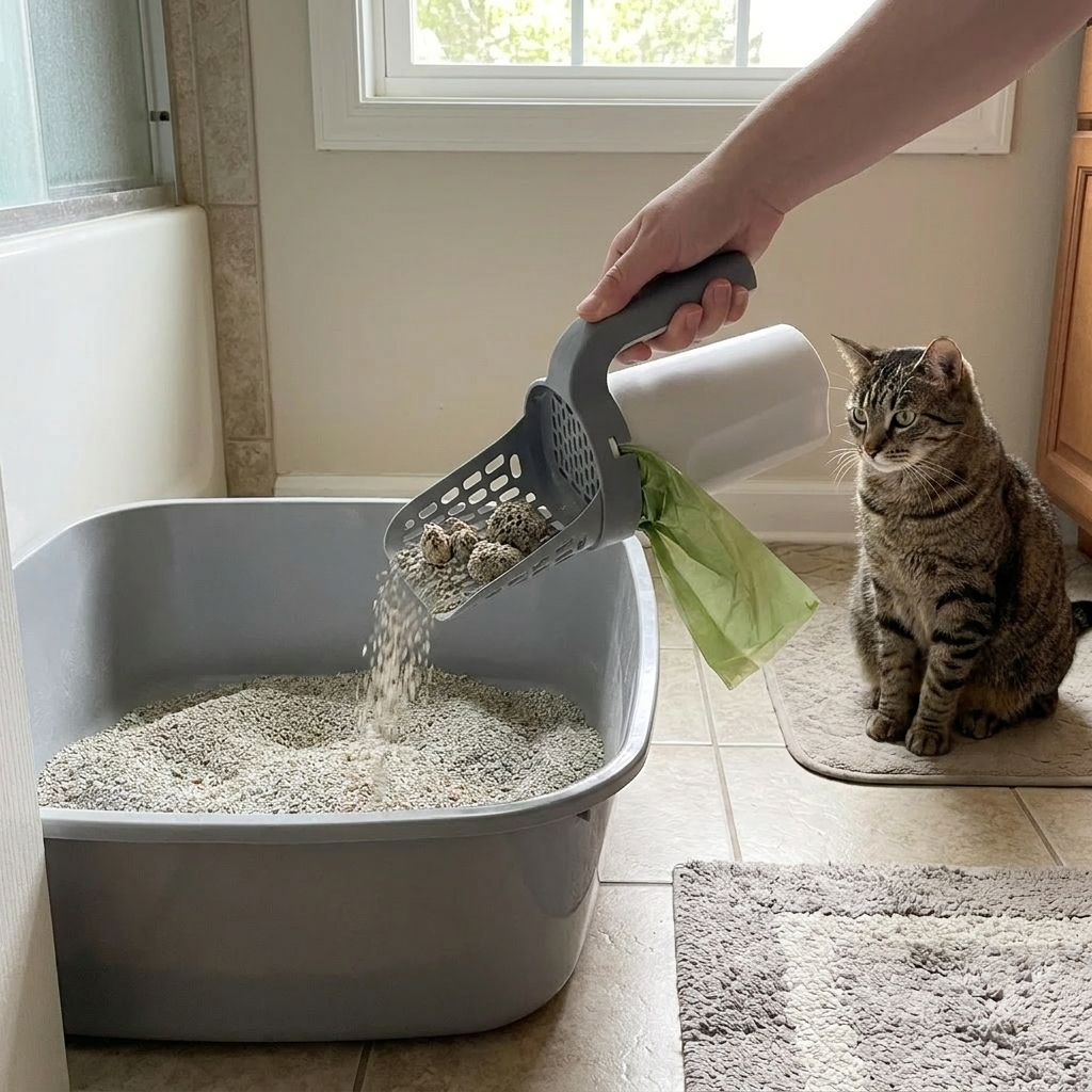 All-in-One Cat Litter Scoop lifestyle