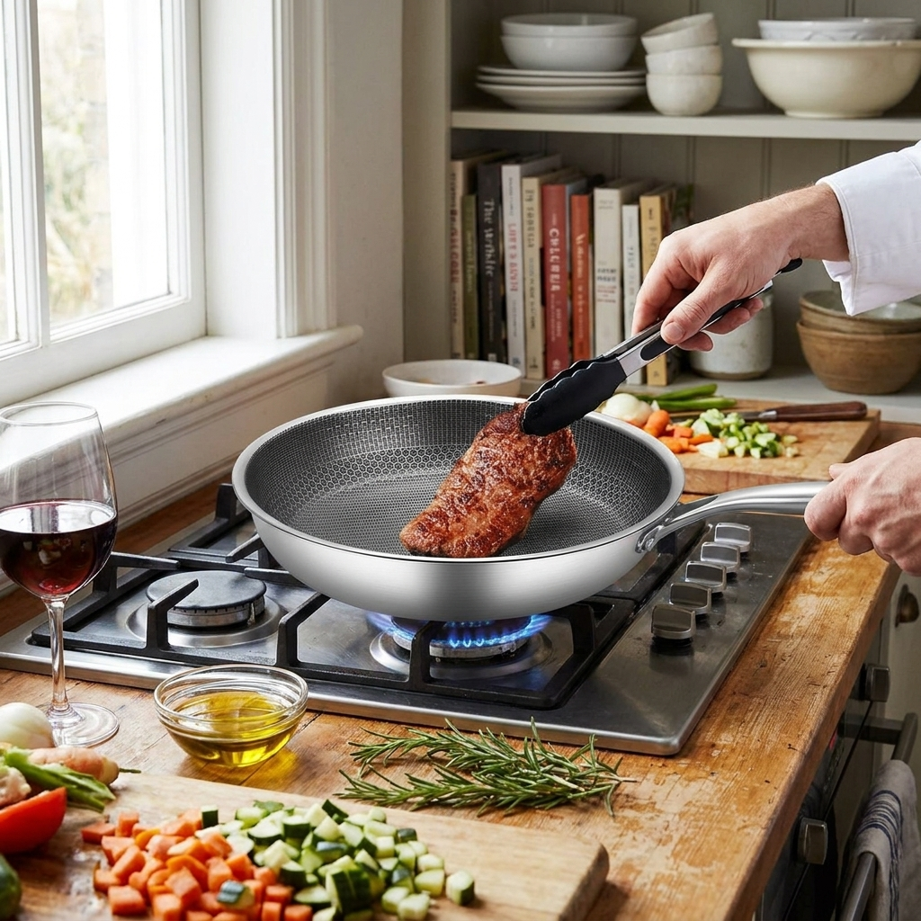 Stainless Steel Non-Stick Frying Pan lifestyle