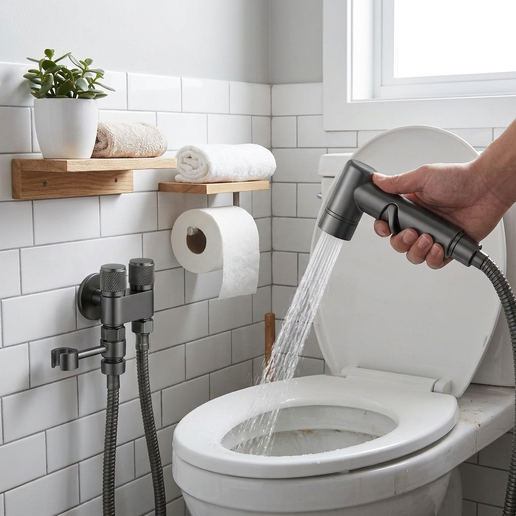 Toilet Bidet Shower Faucet Sprayer lifestyle