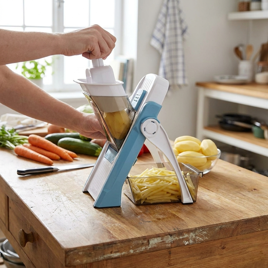 5-in-1 Vegetable Slicer with Tray lifestyle