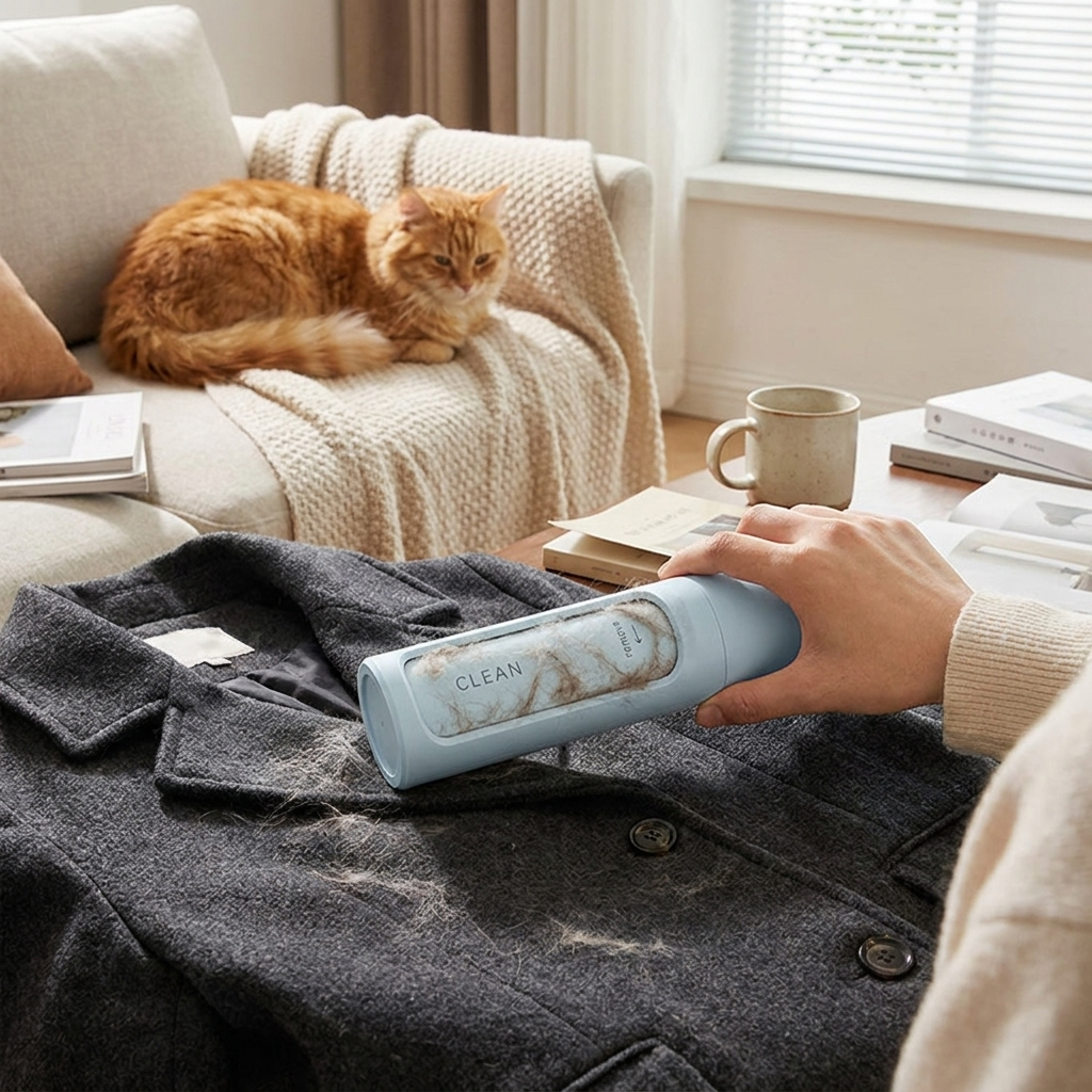 Reusable Lint Roller & Pet Hair Remover lifestyle