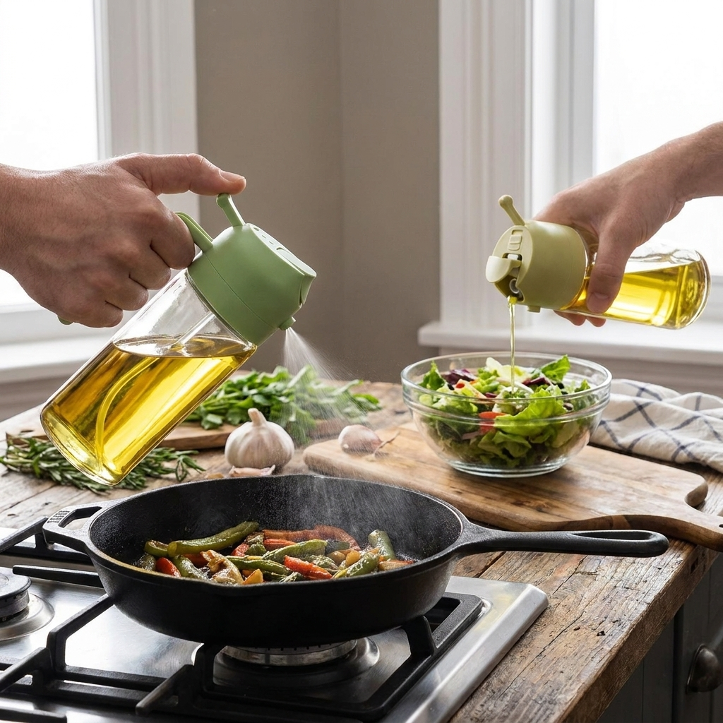 Refillable Olive Oil Spray Bottle lifestyle