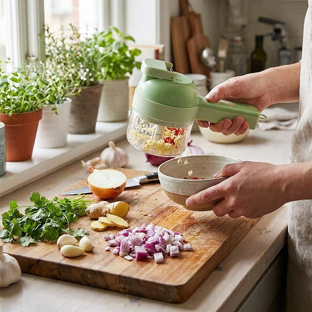 4-in-1 Cordless Electric Food Chopper lifestyle