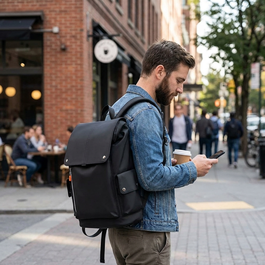 Everyday Backpack with USB Charging Port lifestyle