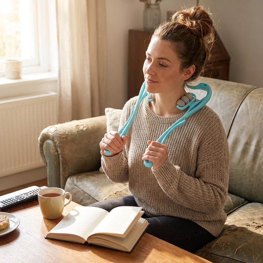 Manual Neck and Shoulder Kneading Massager lifestyle
