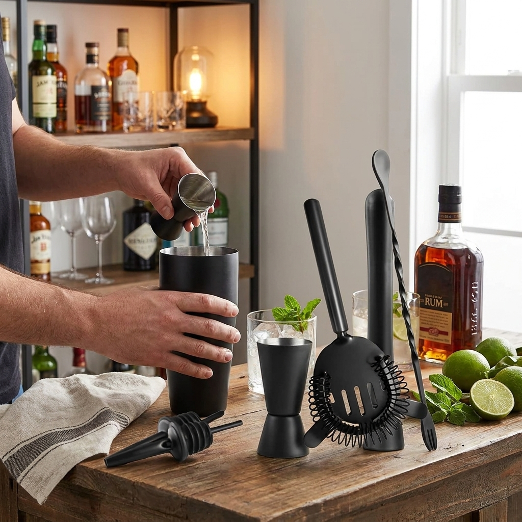 Premium Stainless Steel Cocktail Set lifestyle