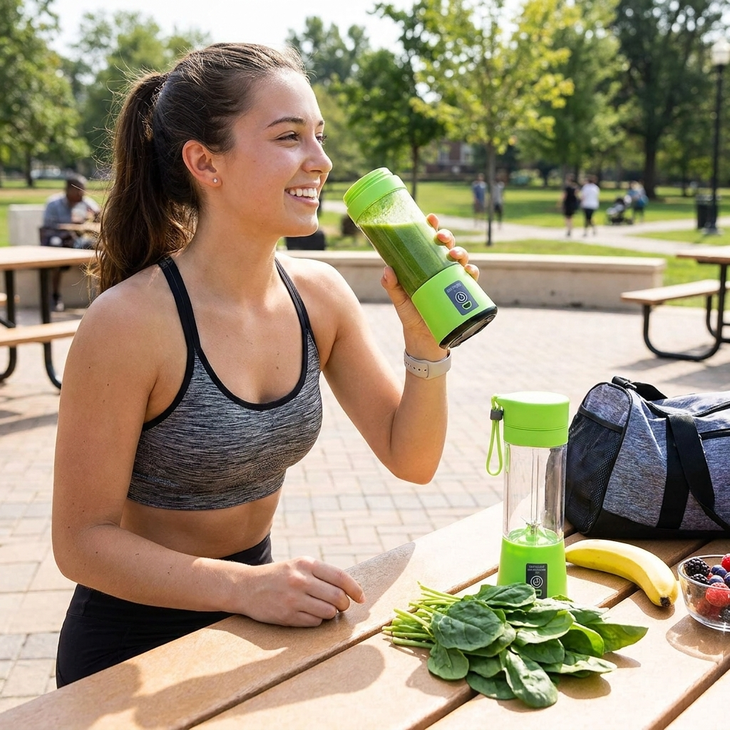 Mini Electric Portable Juicer Blender lifestyle