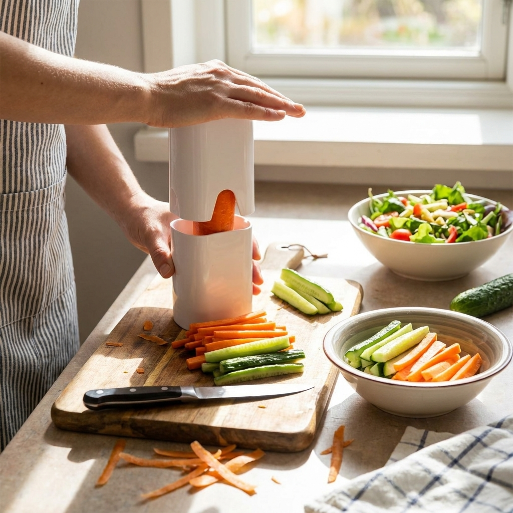 Non-Slip Stainless Steel Vegetable Slicer lifestyle