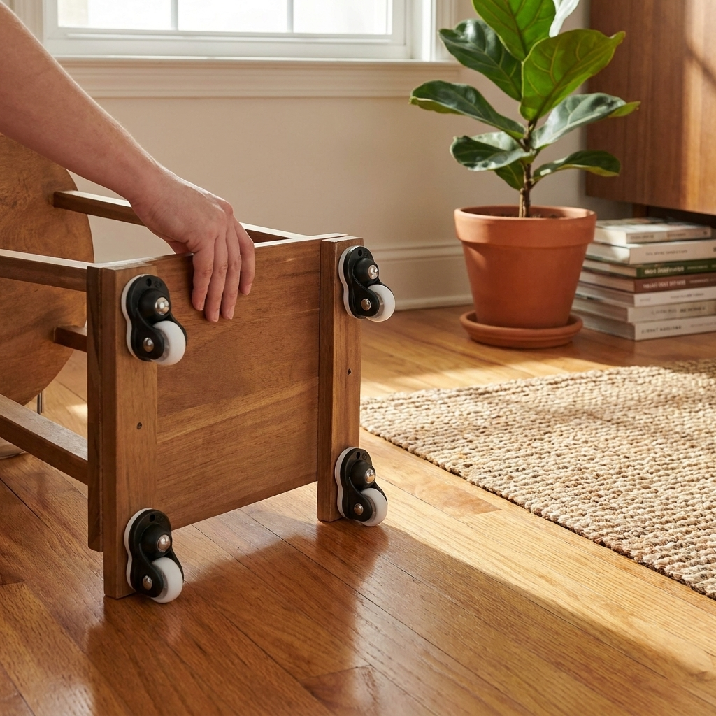 Self-Adhesive Swivel Castor Wheels lifestyle