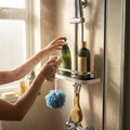 Space-Saving No-Drill Shower Rack lifestyle