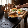 6-Piece Natural Wooden Utensils Set lifestyle