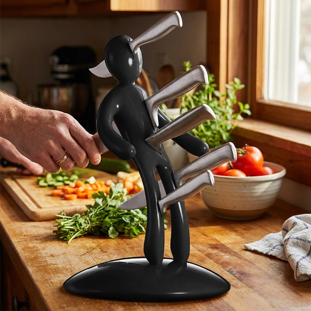 Humanoid Kitchen Knife Holder Set lifestyle