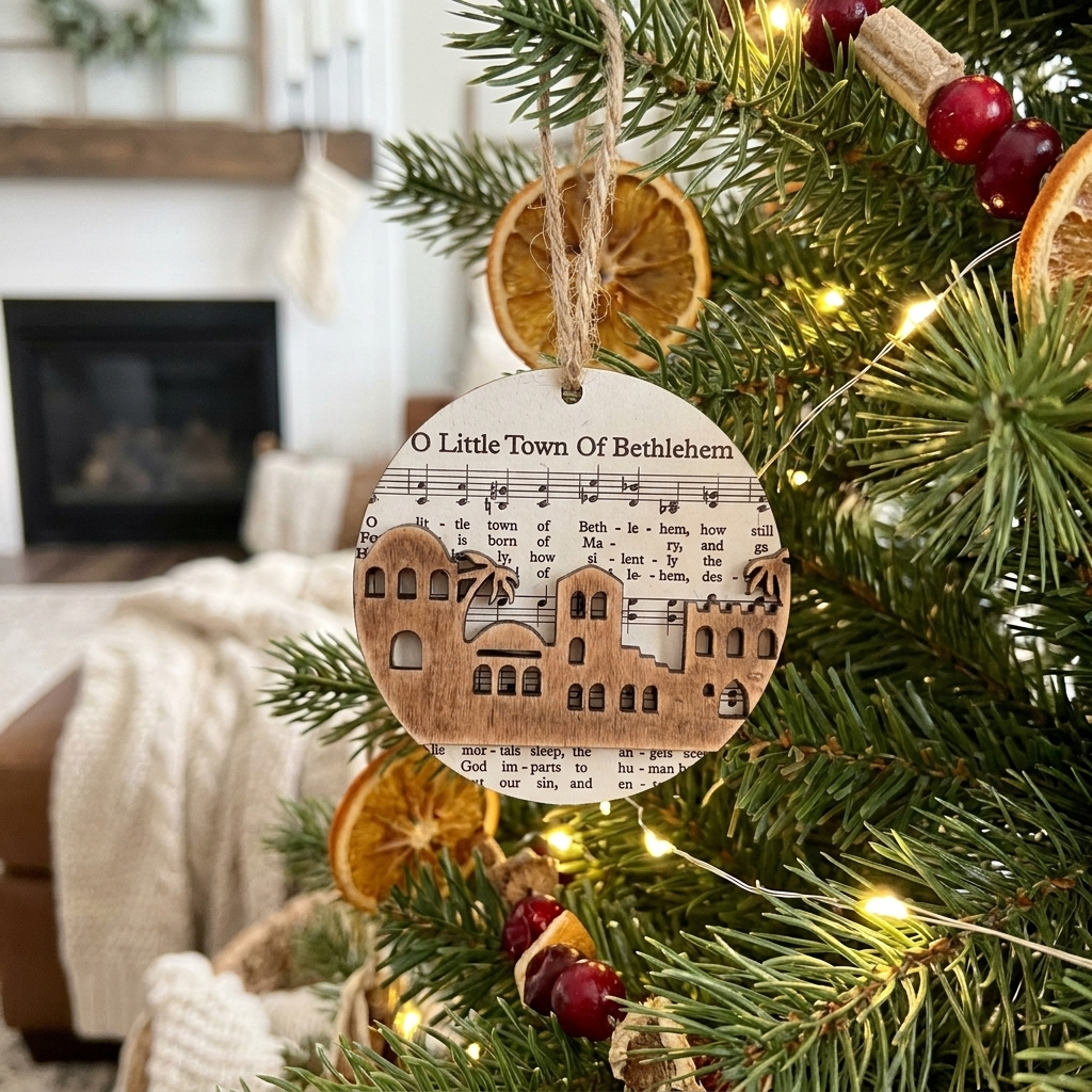 Nativity Music Sheet Ornament Collection lifestyle