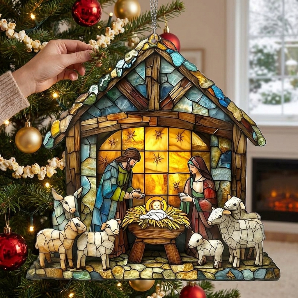 Nativity Scene Suncatcher lifestyle