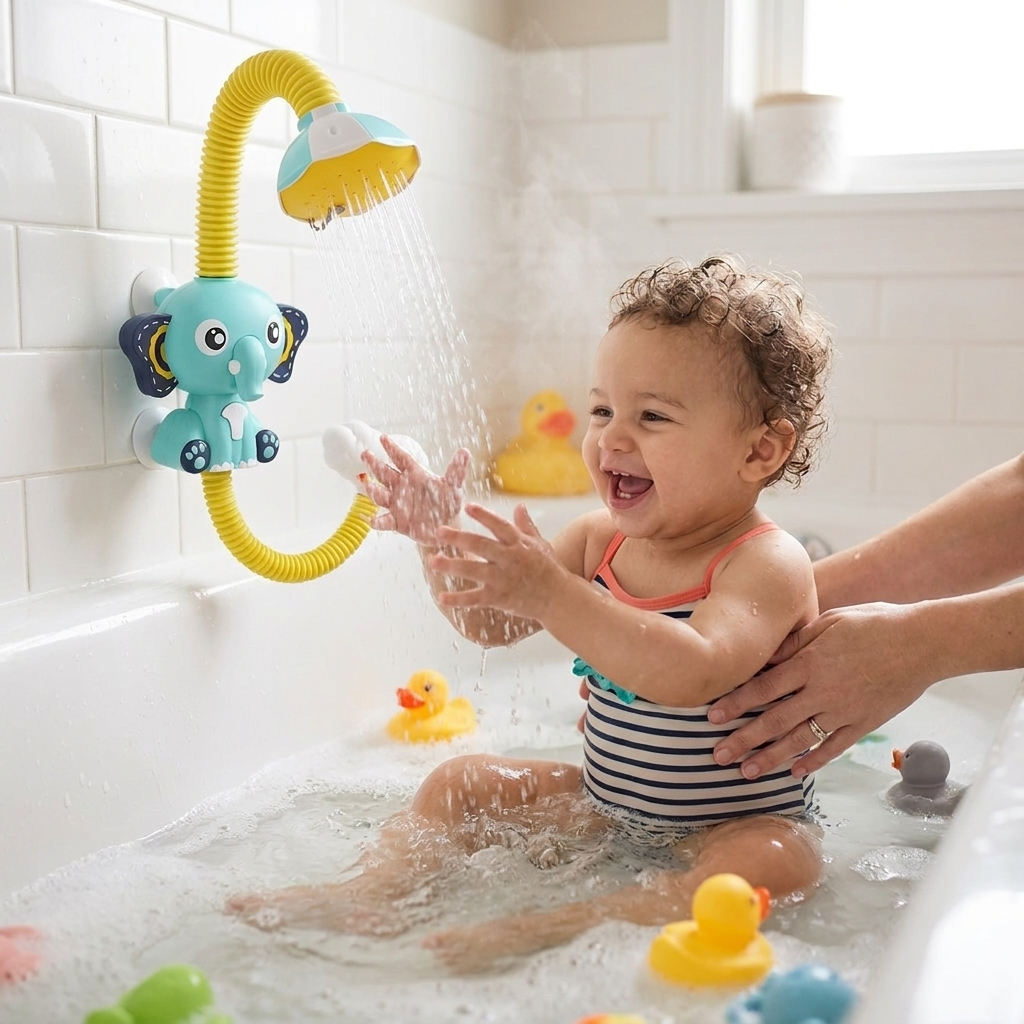 Electric Handheld Water Sprinkler Bath Toy lifestyle