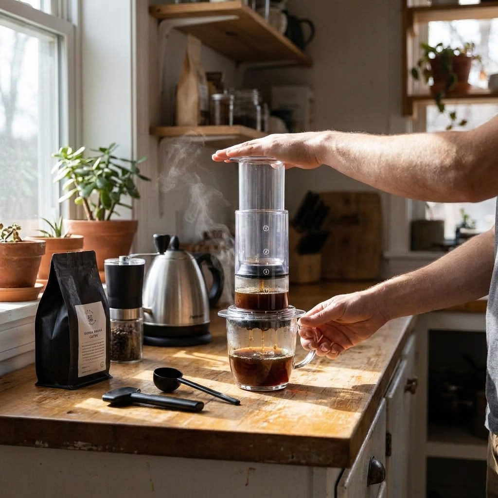 French Press Coffee Maker lifestyle