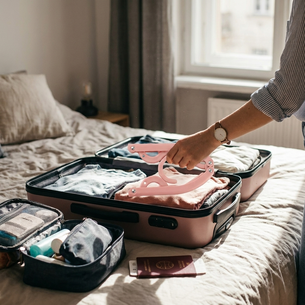 Foldable Travel Clothes Hanger lifestyle