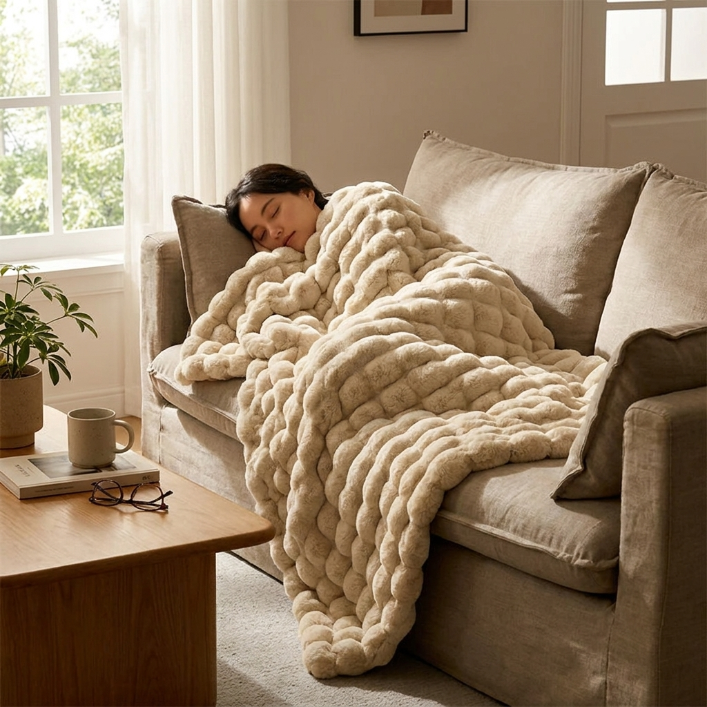 All-Season Reversible Throw Blanket lifestyle