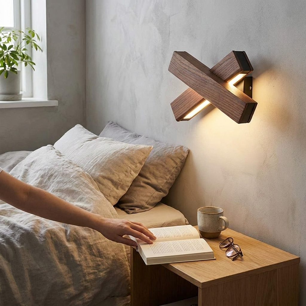 Wall-Mounted LED Wood Accent Lamp lifestyle