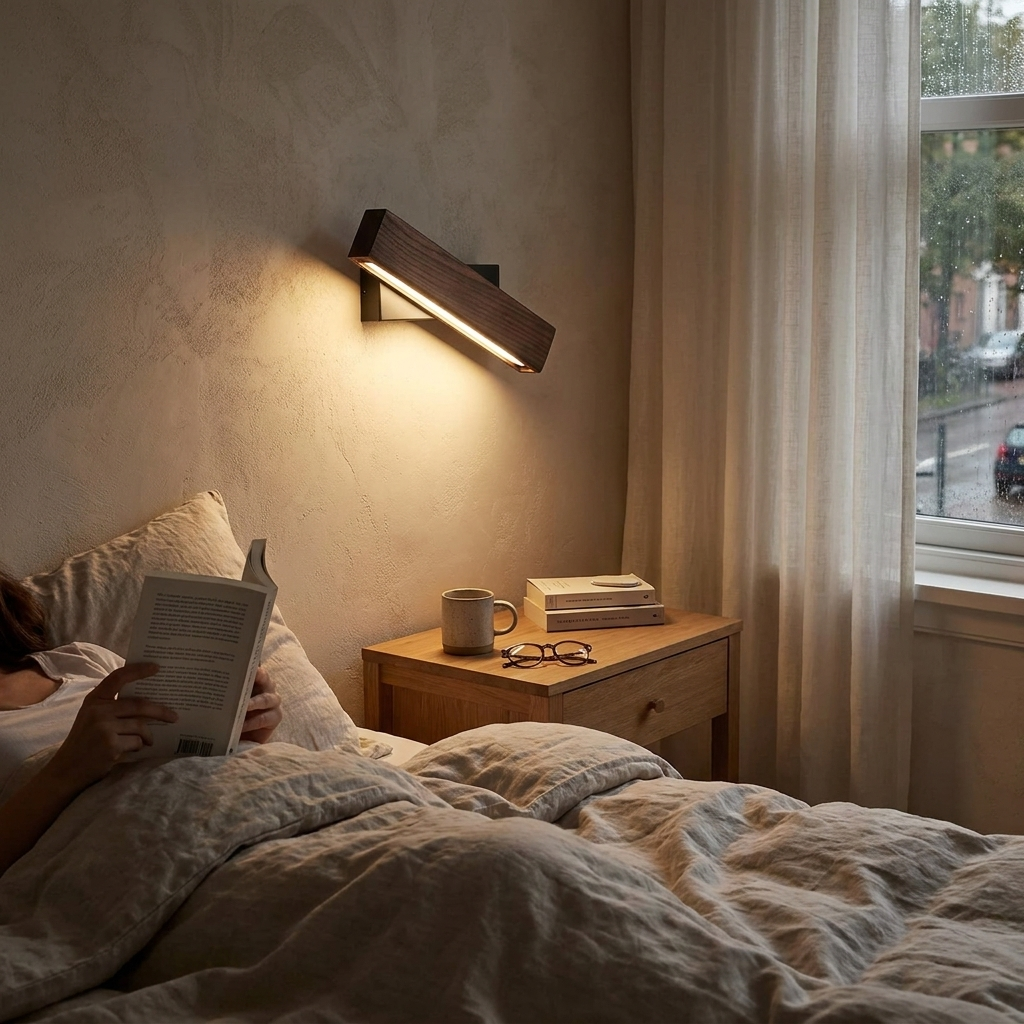 Minimalist Wood Wall Lamp lifestyle
