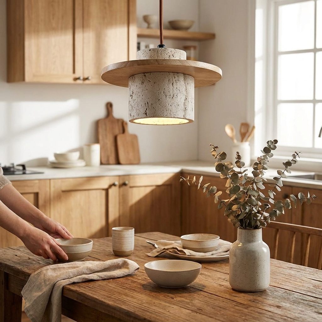 Natural Wood Pendant Light lifestyle