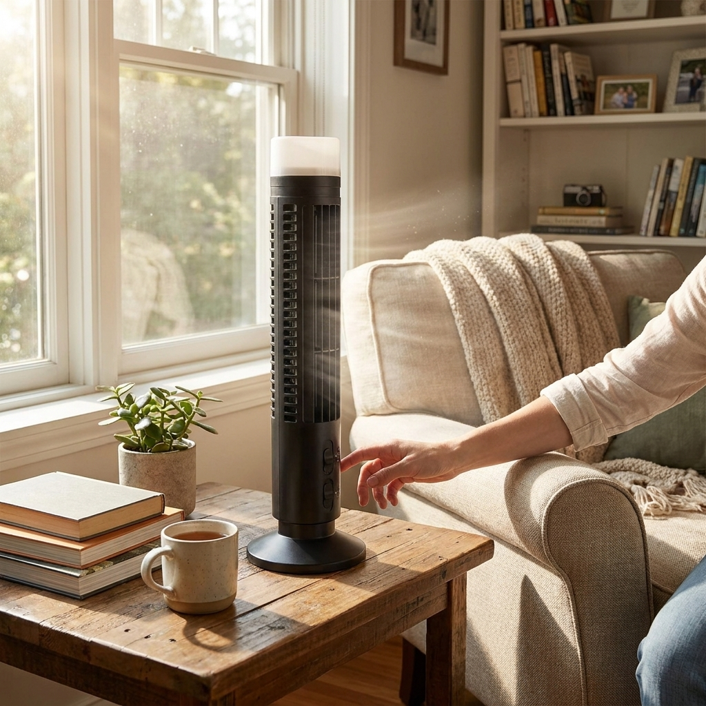 Mini Desktop Air Conditioner Bladeless Fan lifestyle