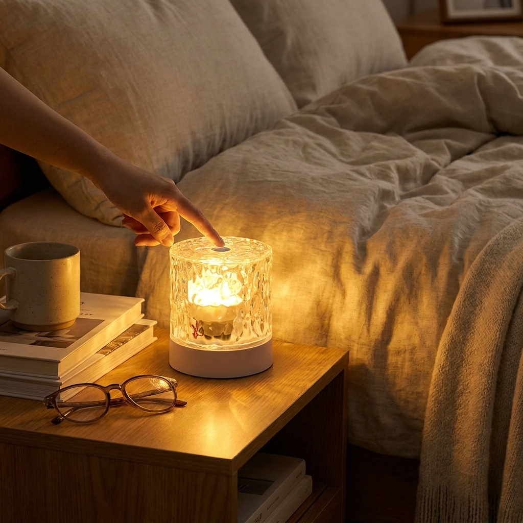 Crystal Ripple Projector Night Light lifestyle