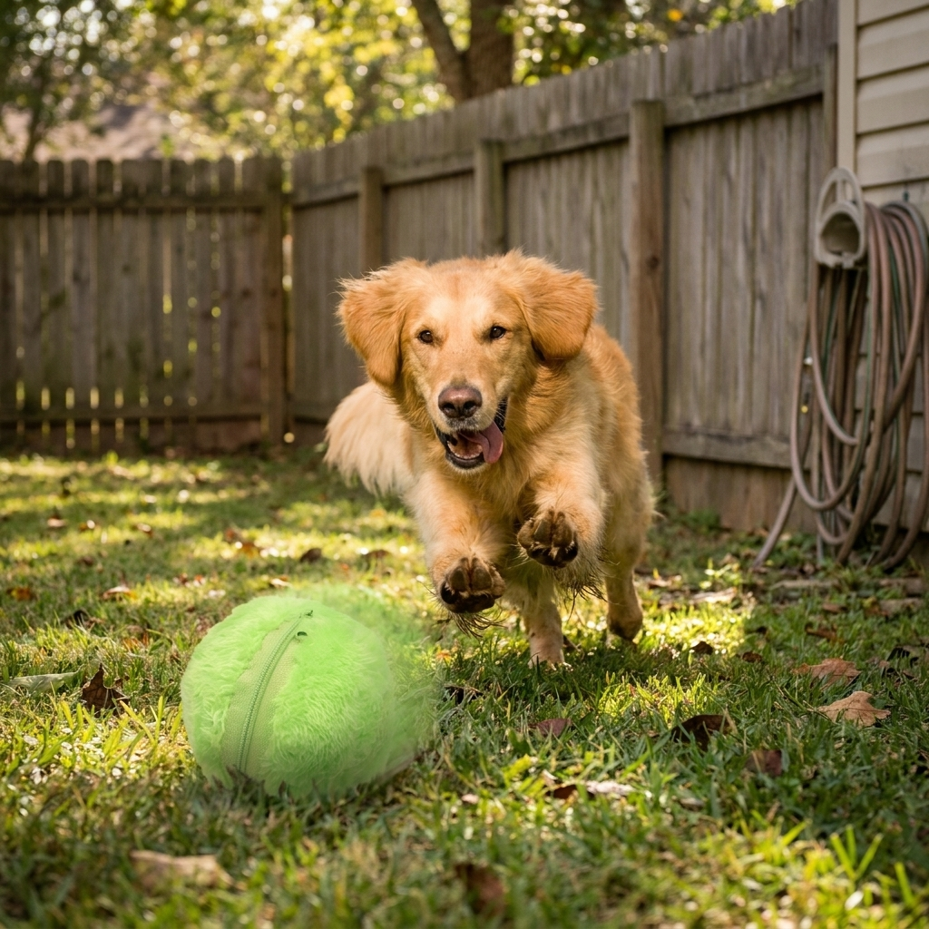 Active Rolling Ball Dog Toy lifestyle