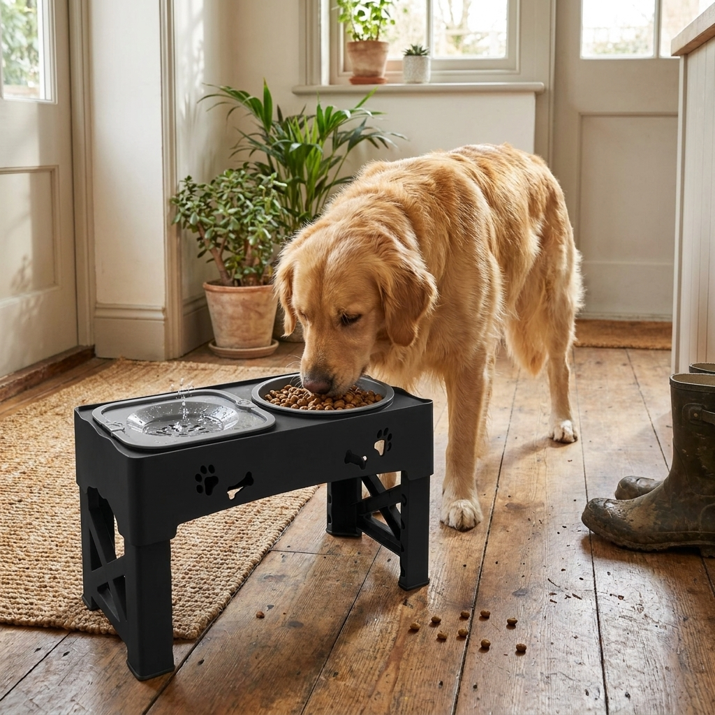 Raised Dog Slow Feeder Bowl lifestyle