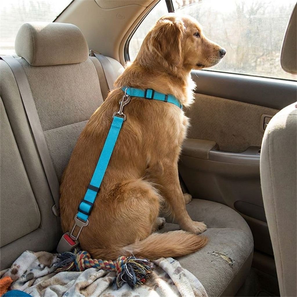 Adjustable Dog Seat Belt lifestyle