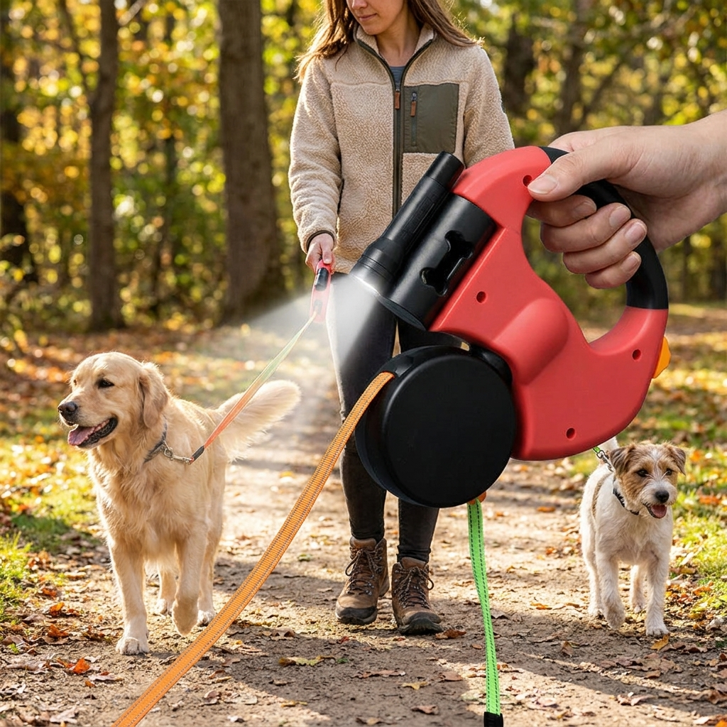 Anti-Tangle Double Dog Leash lifestyle