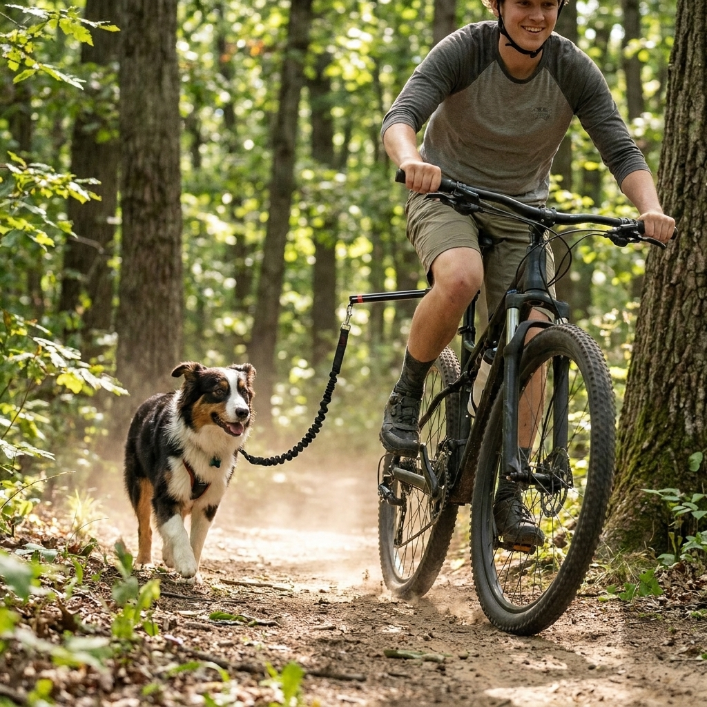 Hands-Free Bike Dog Tow Leash lifestyle