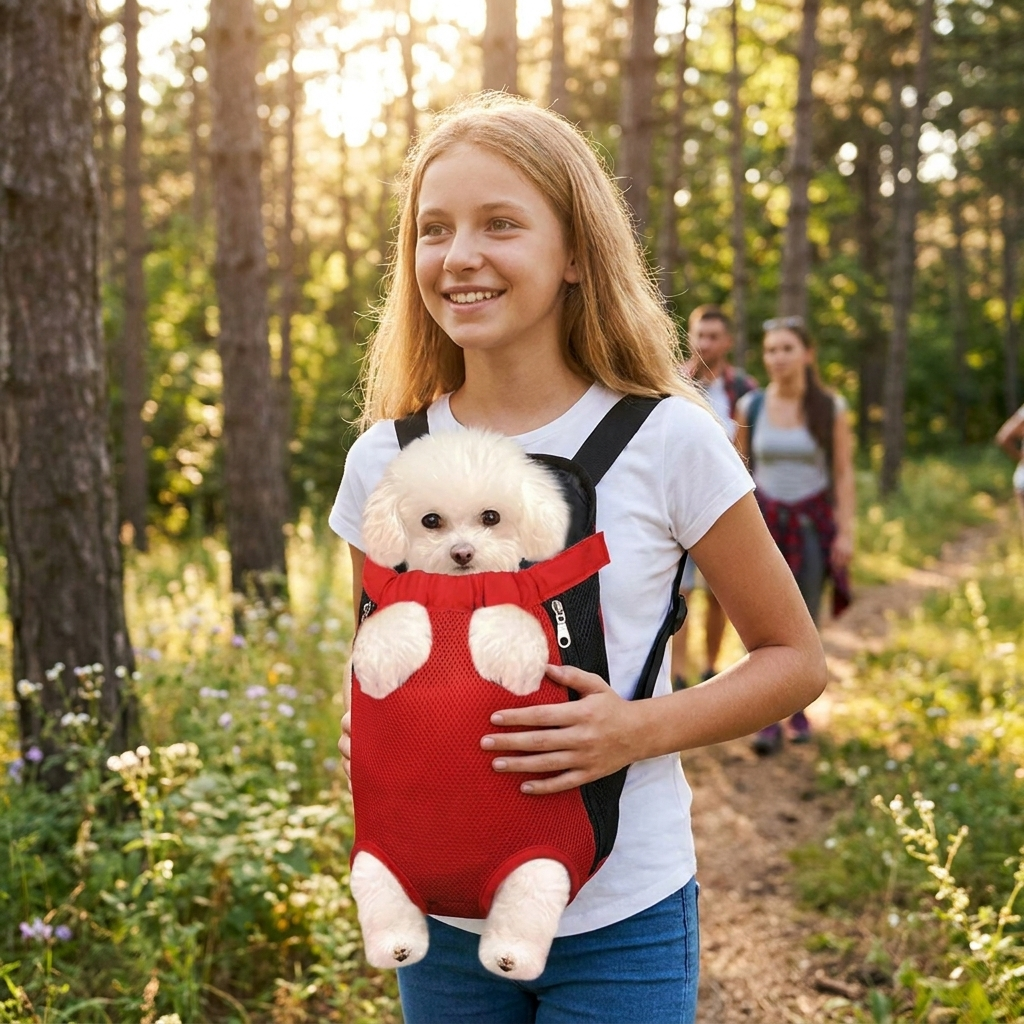 Cozy Cat Carrier Pouch lifestyle