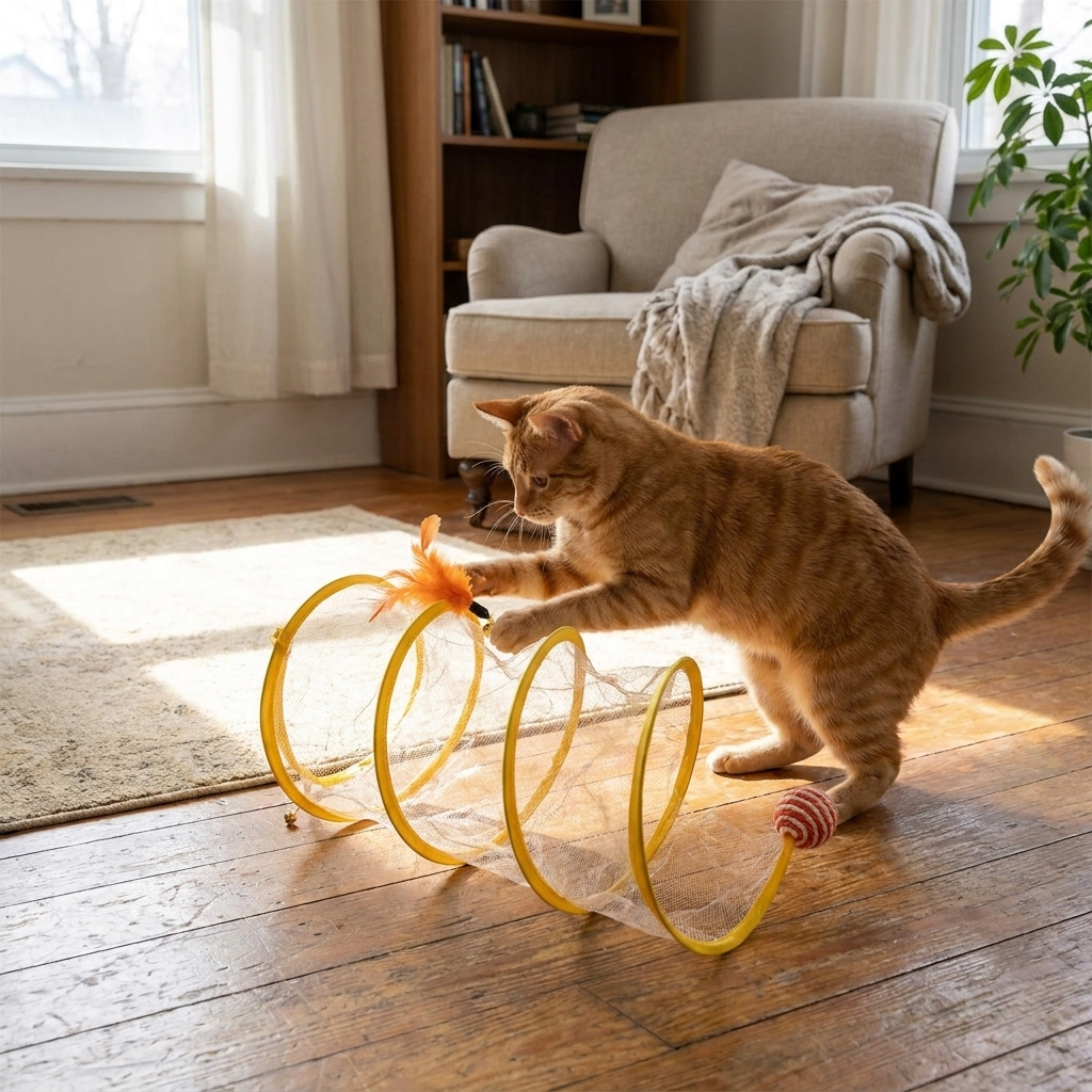Collapsible S-Type Interactive Cat Tunnel lifestyle