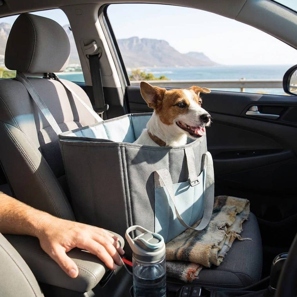 Convertible Dog Travel Bag & Mat lifestyle