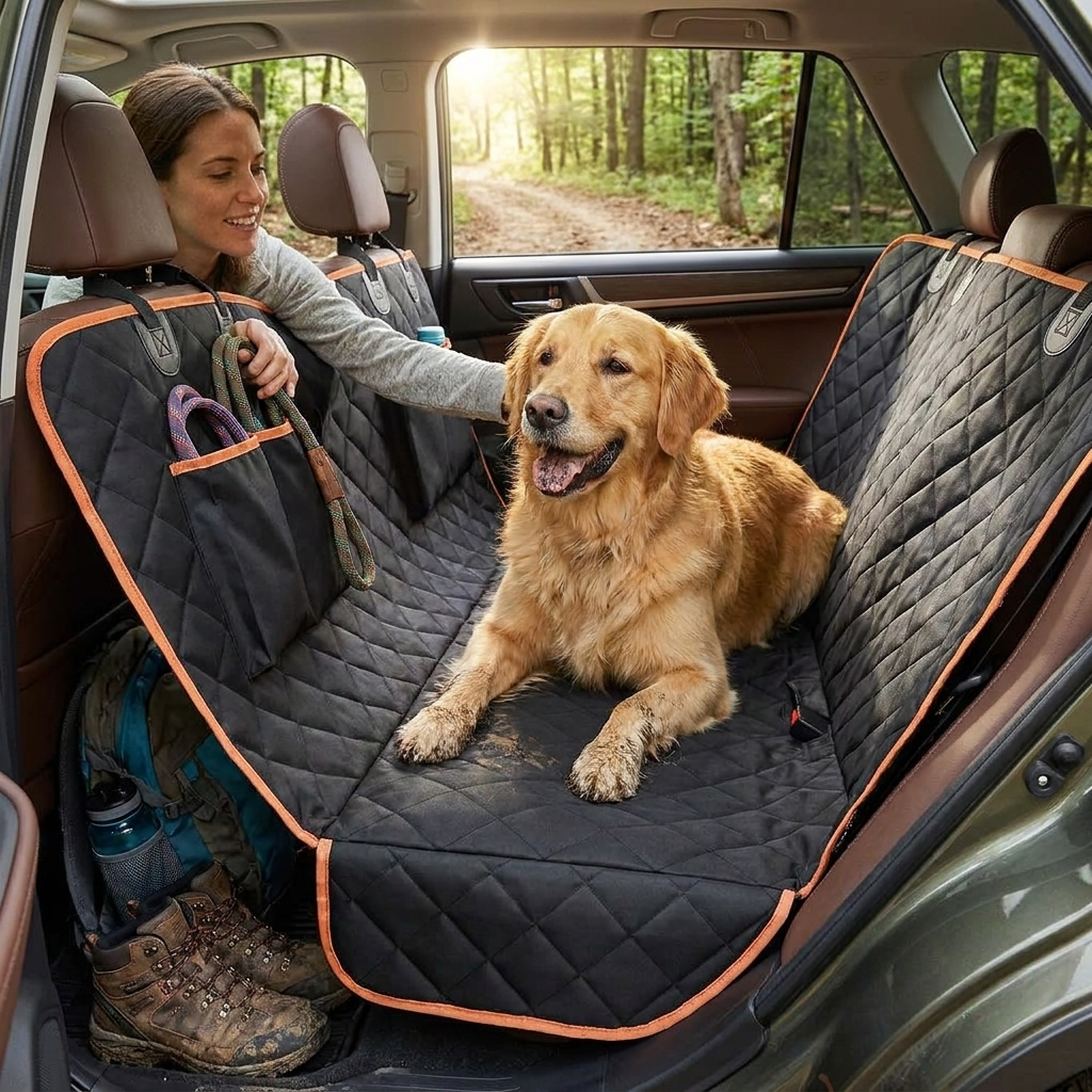 Waterproof Dog Car Seat Protector lifestyle