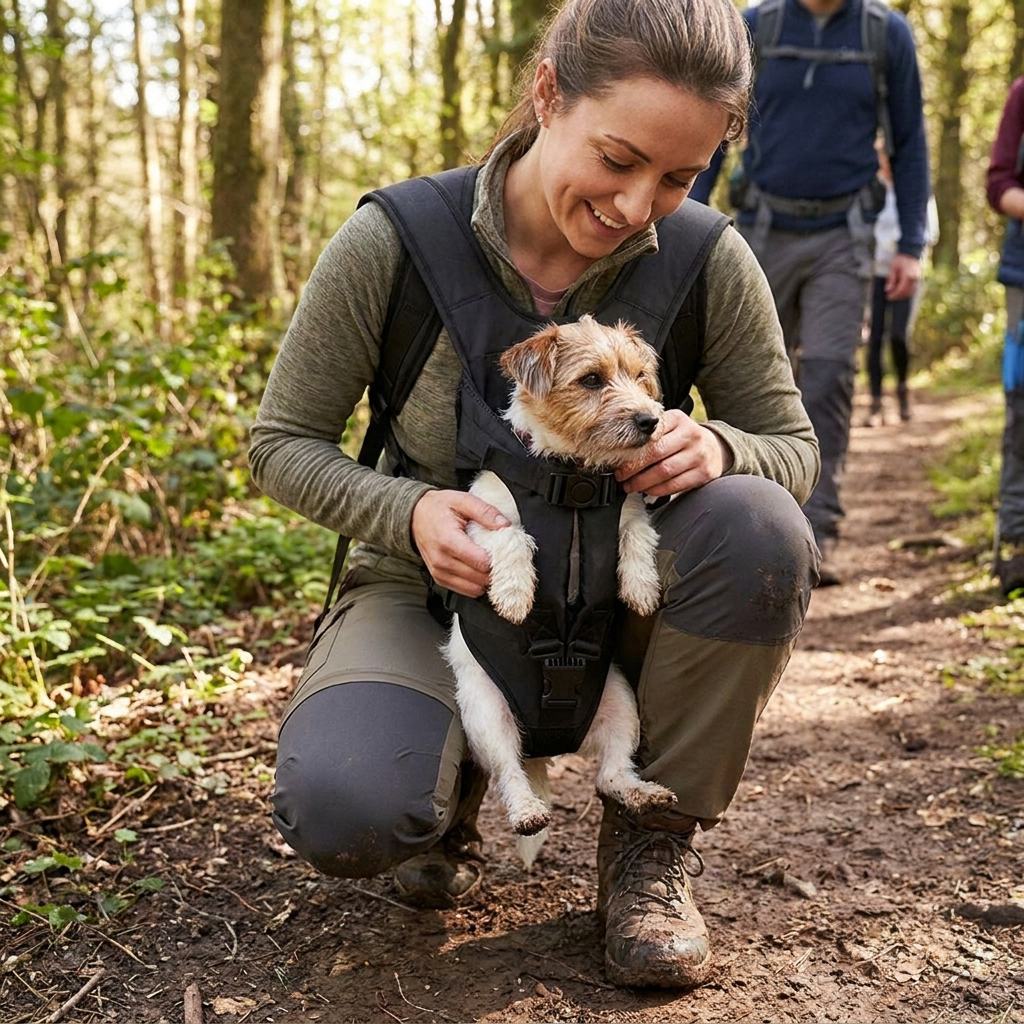 Ventilated Dog Carrying Backpack lifestyle