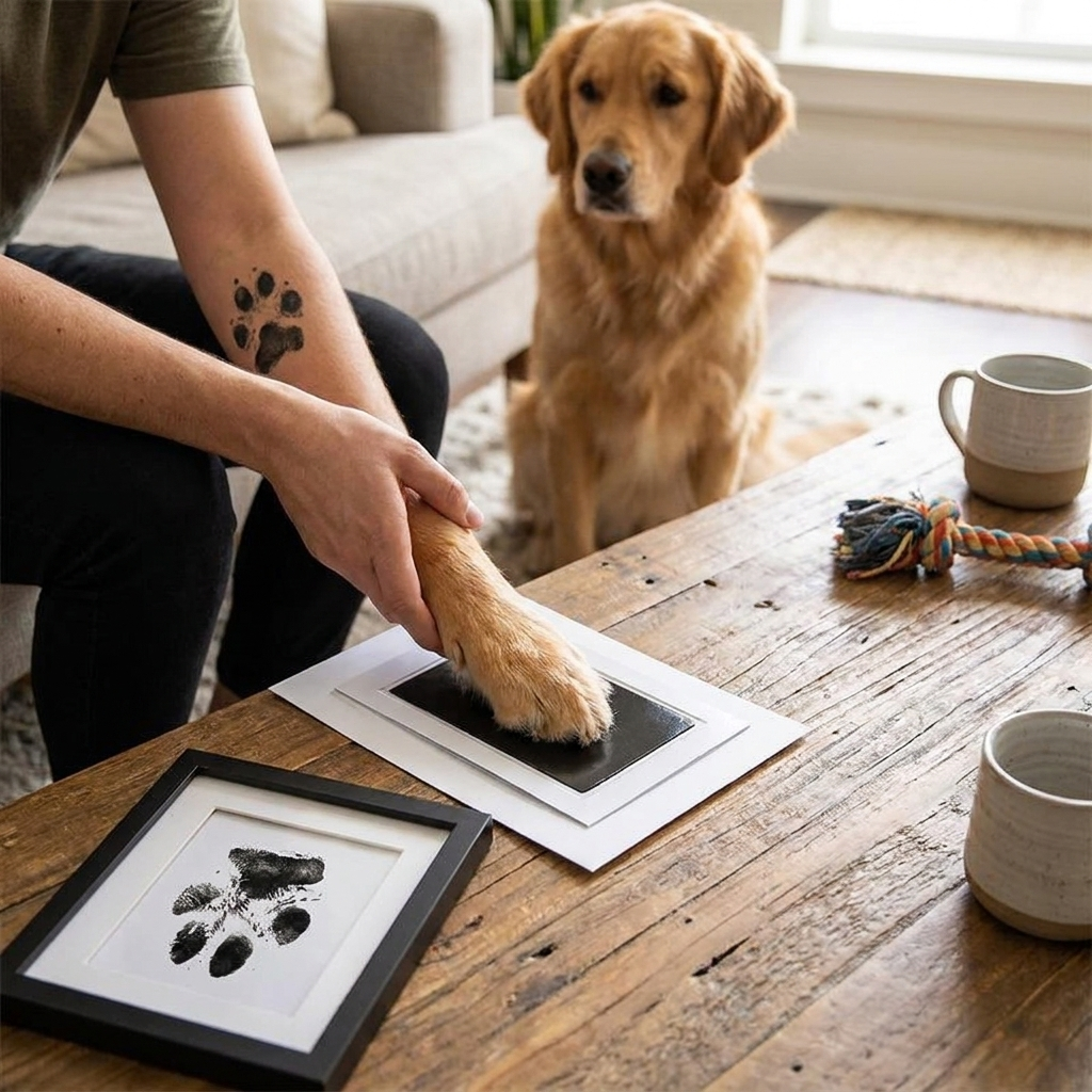 Dog Paw Print Keepsake Kit lifestyle