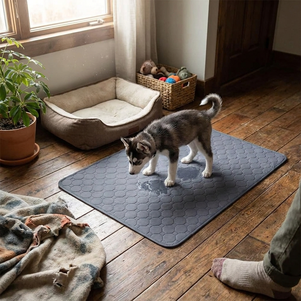 Disposable Reusable Dog Pee Pads lifestyle