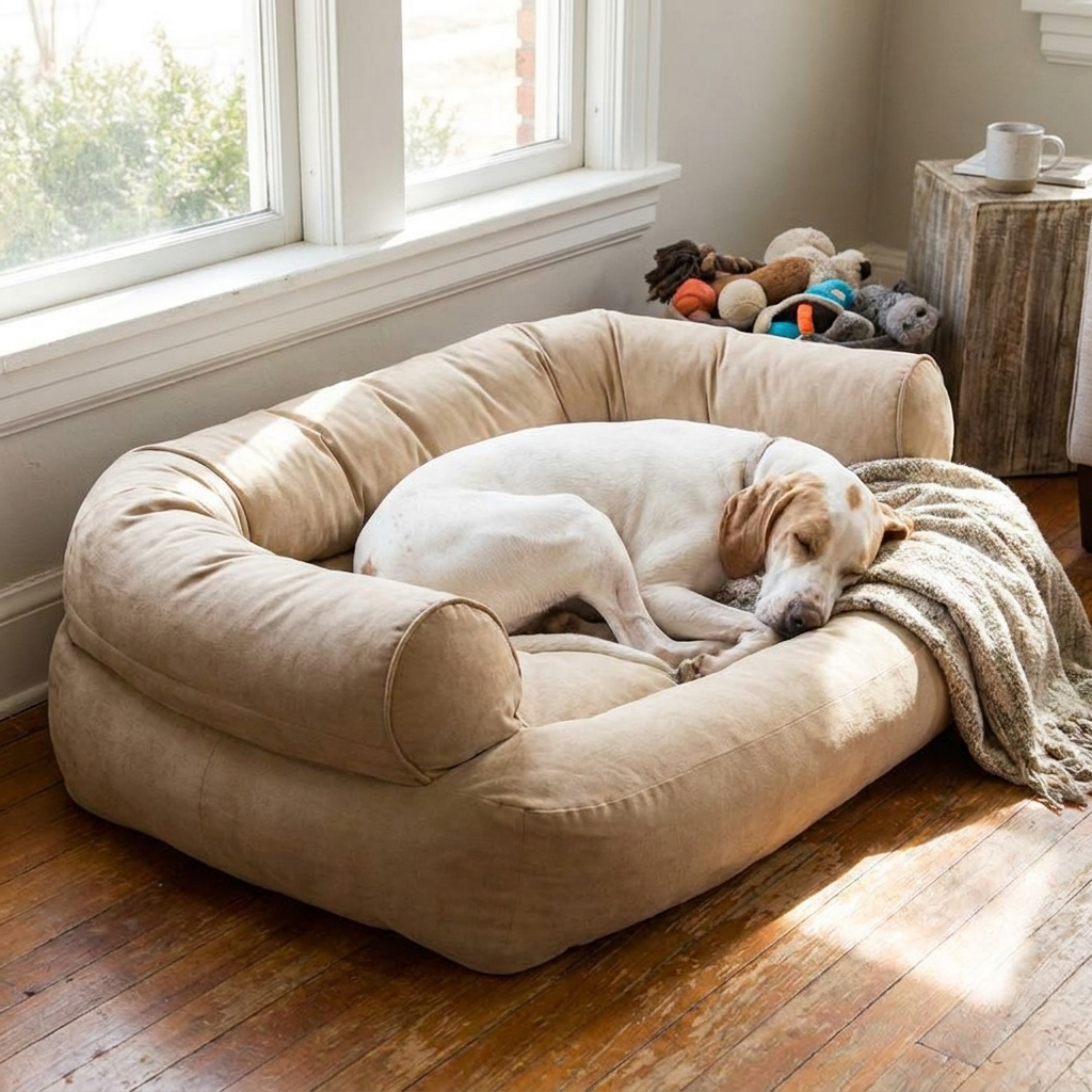 Cushioned Dog Sofa Bed lifestyle
